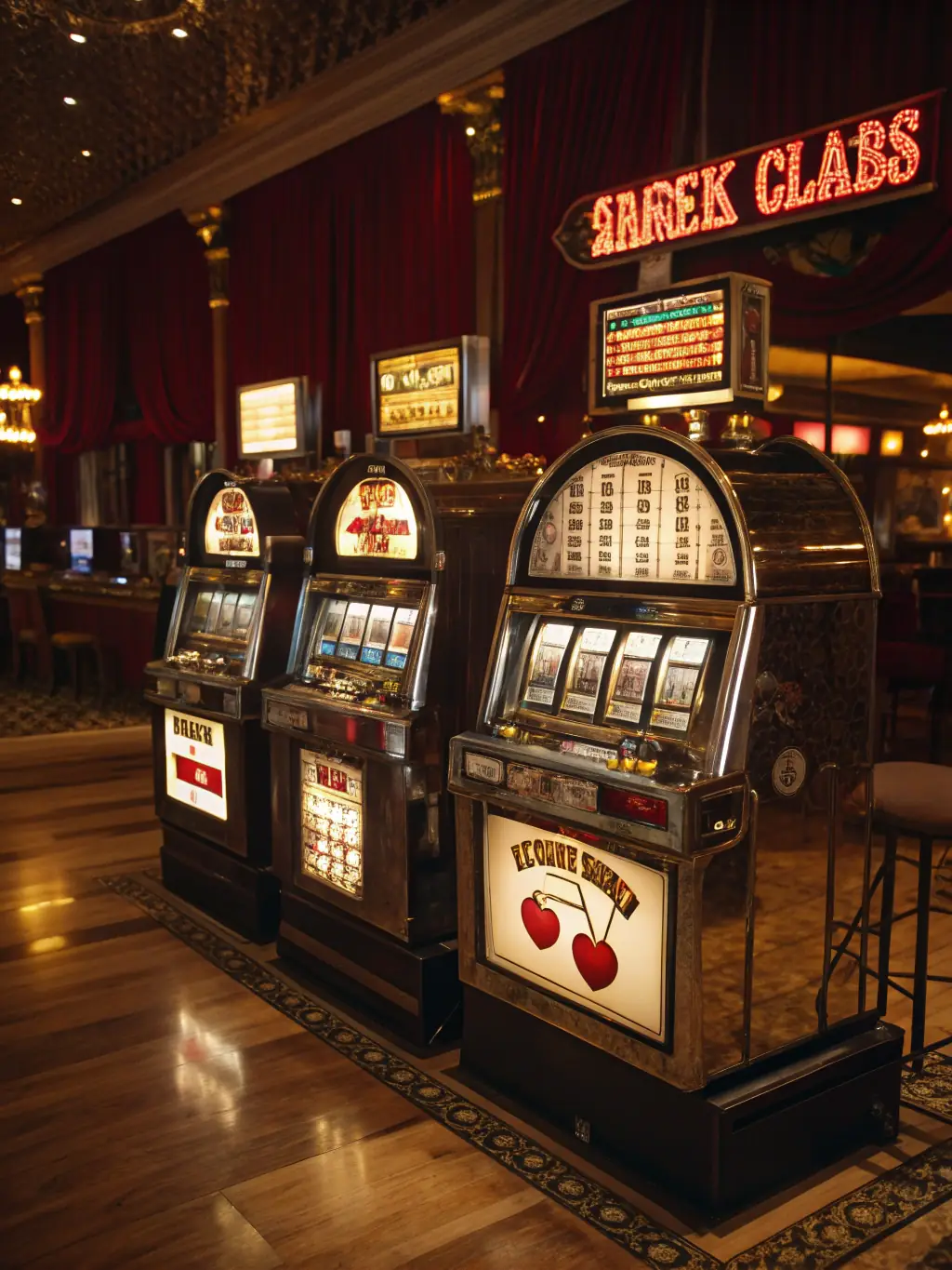A vibrant image showcasing a selection of popular slot games at 777 Casino, featuring colorful symbols and exciting bonus rounds, set against a backdrop of a luxurious casino interior.